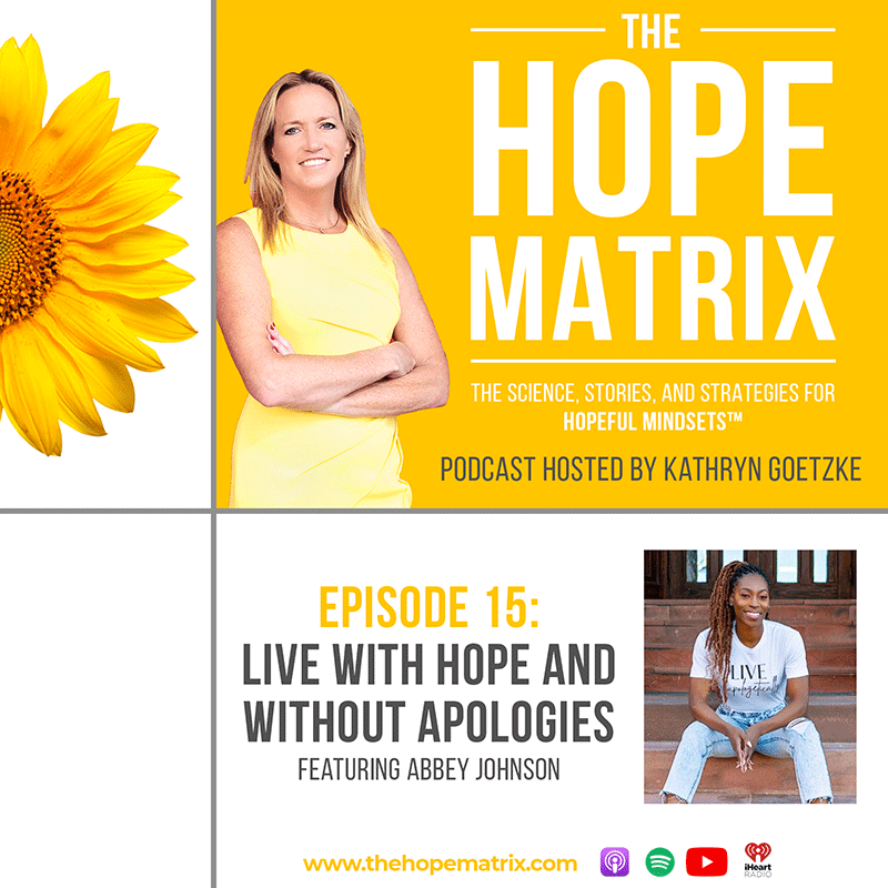 Live with Hope and Without Apologies, featuring Abbey Johnson title card